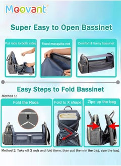 Baby Diaper Bag Backpack with Changing Station, Waterproof Mommy Bag with Portable Change Mat & USB Charge Port, Large Capacity Travel Mother Backpack with Stroller Straps for Newborn Mother Father, Grey - pzsku/ZD35649BC181AD28B6D98Z/45/_/1713171857/08401bc5-2bbc-4b56-9c34-4cfb79500574