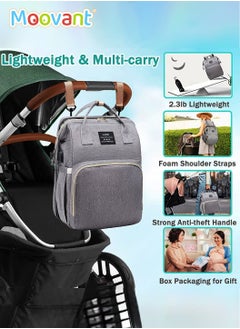 Baby Diaper Bag Backpack with Changing Station, Waterproof Mommy Bag with Portable Change Mat & USB Charge Port, Large Capacity Travel Mother Backpack with Stroller Straps for Newborn Mother Father, Grey - pzsku/ZD35649BC181AD28B6D98Z/45/_/1713171865/e980519a-8931-40ea-b4d9-53b817e3c77a