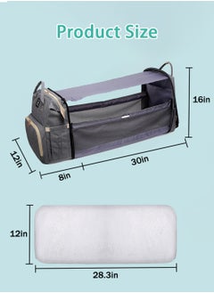 Baby Diaper Bag Backpack with Changing Station, Waterproof Mommy Bag with Portable Change Mat & USB Charge Port, Large Capacity Travel Mother Backpack with Stroller Straps for Newborn Mother Father, Grey - pzsku/ZD35649BC181AD28B6D98Z/45/_/1713171882/d5f91072-0385-4375-ac67-edd241cb4873