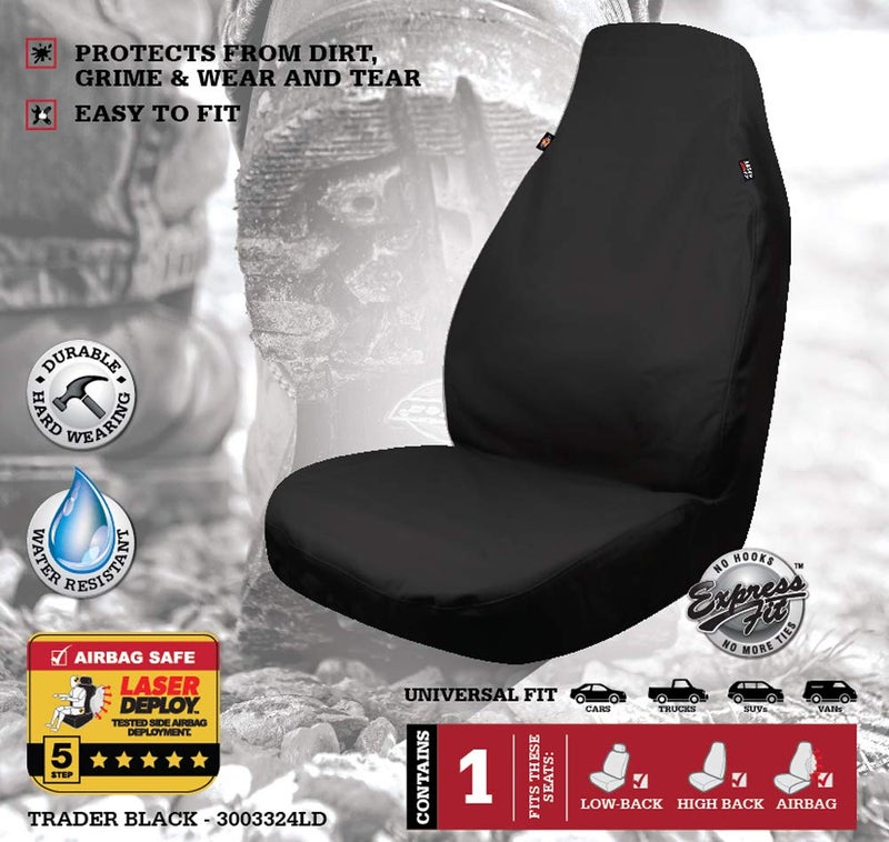 DICKIES 3003324LD, Trader Black Water Resistant Seat Cover - Image 2