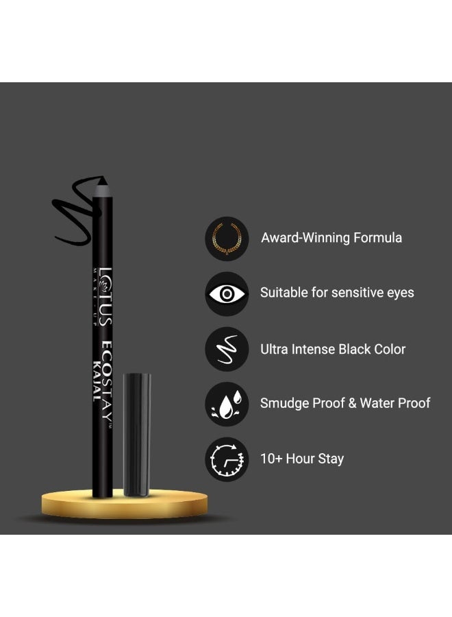 لوتس قلم كحل إيكوستاي من لوتس ميك-أب | مقاوم للماء | مقاوم للتلطخ | يدوم طويلًا | 1.2 غرام (أسود، عبوة من قطعة واحدة) - Image 4