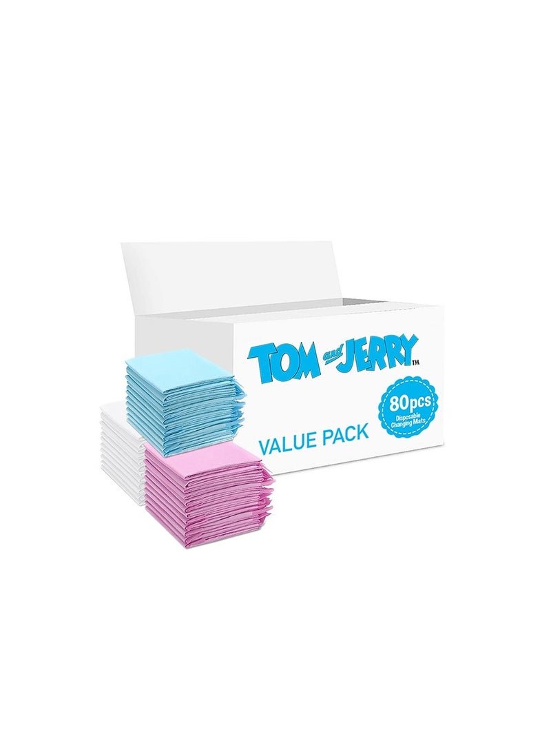 Tom And Jerry Disposable Changing Mats, 80 Counts - Image 1