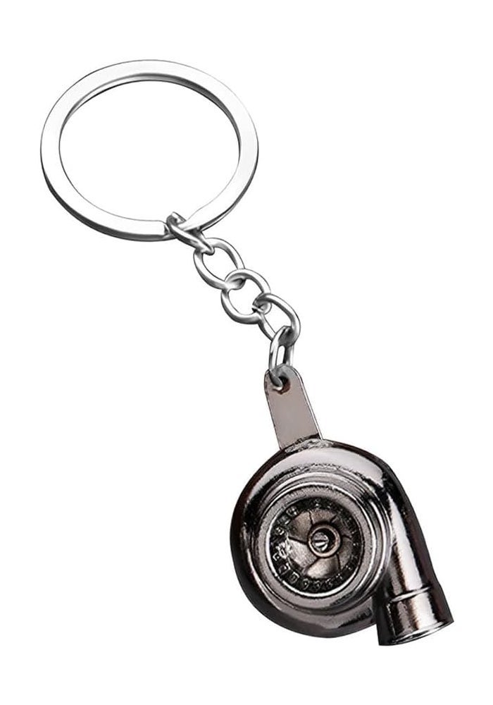 JNNJ Turbocharger Metal Keyfob - Polished Turbo Keychain with Spinning Design - Image 1