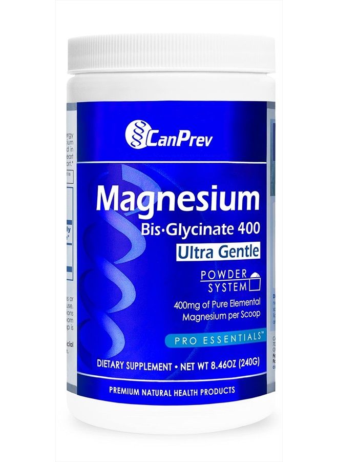 240g Magnesium Bisglycinate Powder 400mg Ultra Gentle Chelated Complex - 3rd Party Tested 🍁Formulated & Made in Canada