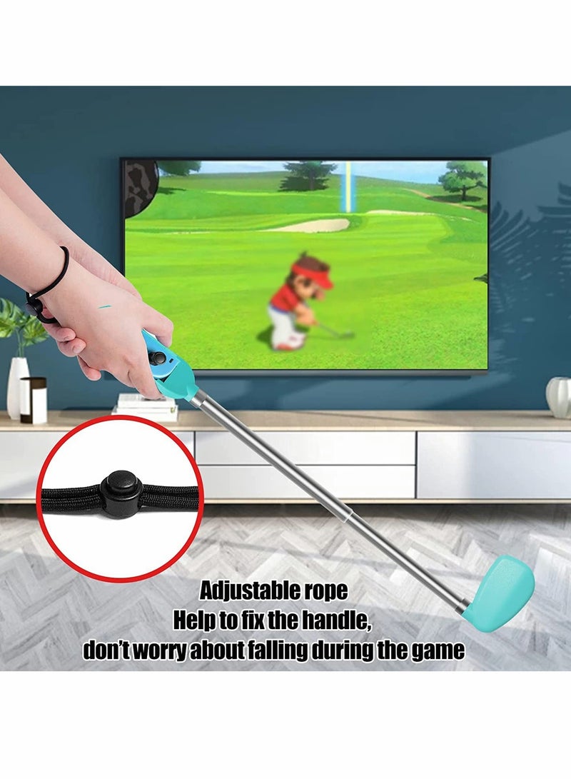 Excefore Golf Club for Mario Golf Switch Golf Game Controller Accessories for Mario Golf Super Rush with Wrist Strap Golf Left/Right Handle Game Accessories for Switch Mario Game and All Ages (Transparent) - Image 3