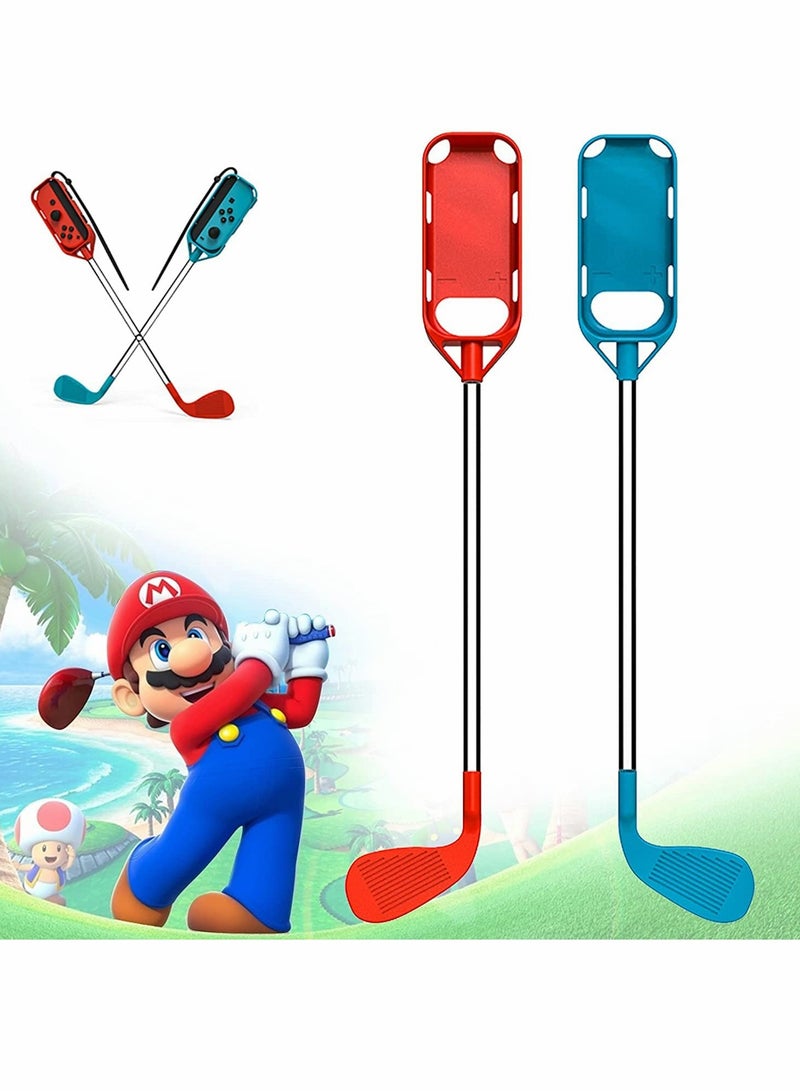 Excefore Golf Club for Mario Golf Switch Golf Game Controller Accessories for Mario Golf Super Rush with Wrist Strap Golf Left/Right Handle Game Accessories for Switch Mario Game and All Ages (Transparent) - Image 5