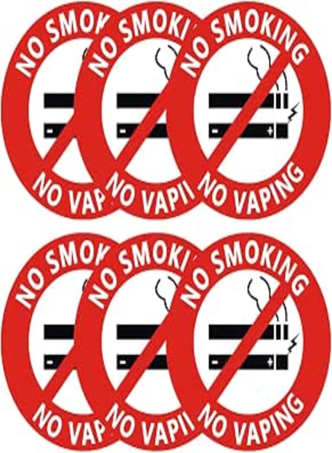 No Smoking No Vaping Sign Sticker, 15 Pcs No Smoke Labels for House,Home & Business.