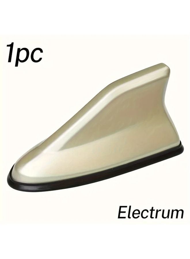 غطاء هوائي لسيارة عالمي على شكل زعنفة سمك القرش، بلون الإلكتروم، سهل التركيب، قطعة واحدة - Image 1