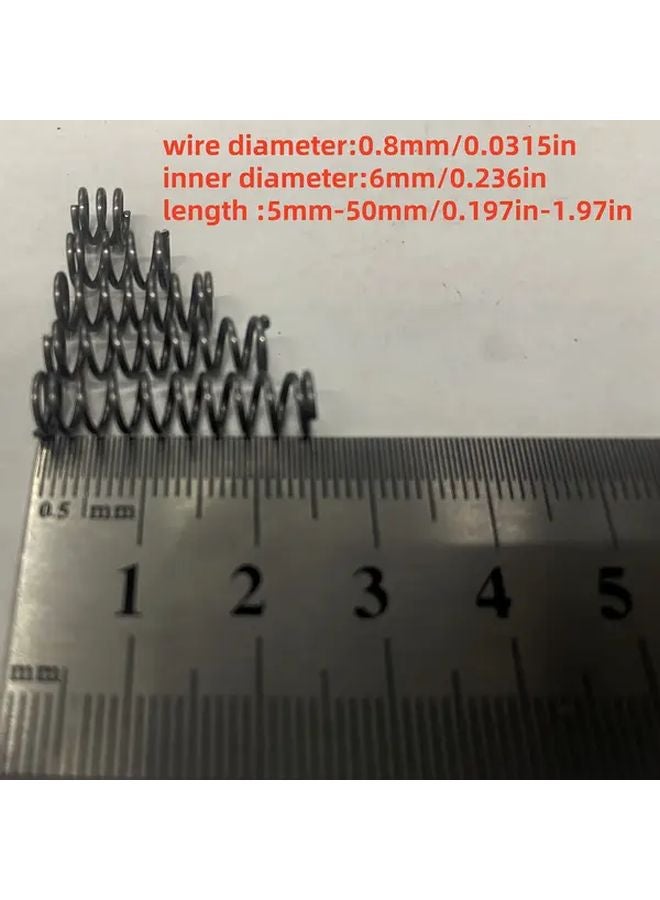 10pcs 0 8mm 6mm 45mm Manganese Steel Compression Springs For Home Repair Toy Replacement - Image 2