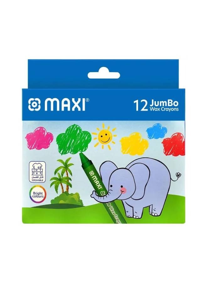 ماكسي أقلام تلوين مثلثة ماكسي 24 لون + قلم رصاص كلاسيكي HB مع ممحاة 12 قطعة + شمع تلوين جامبو 12 لون دائري 90 مم + مبراة برميل شفاف فتحة واحدة + ممحاة كلاسيكية خالية من الغبار كبير-2 قطعة - Image 3