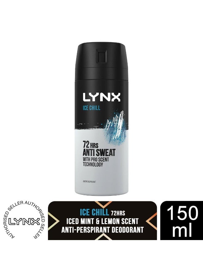 Lynx Ice Chill Anti-perspirant Deodorant Spray for Men 150ml - Image 2