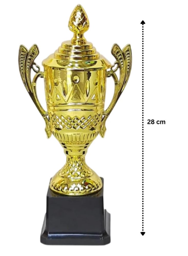 سبال مجموعة من ٣ كؤوس ذهبية - ٢٨/٢٥/٢٣ سم | جوائز مميزة للمسابقات والإنجازات - Image 2