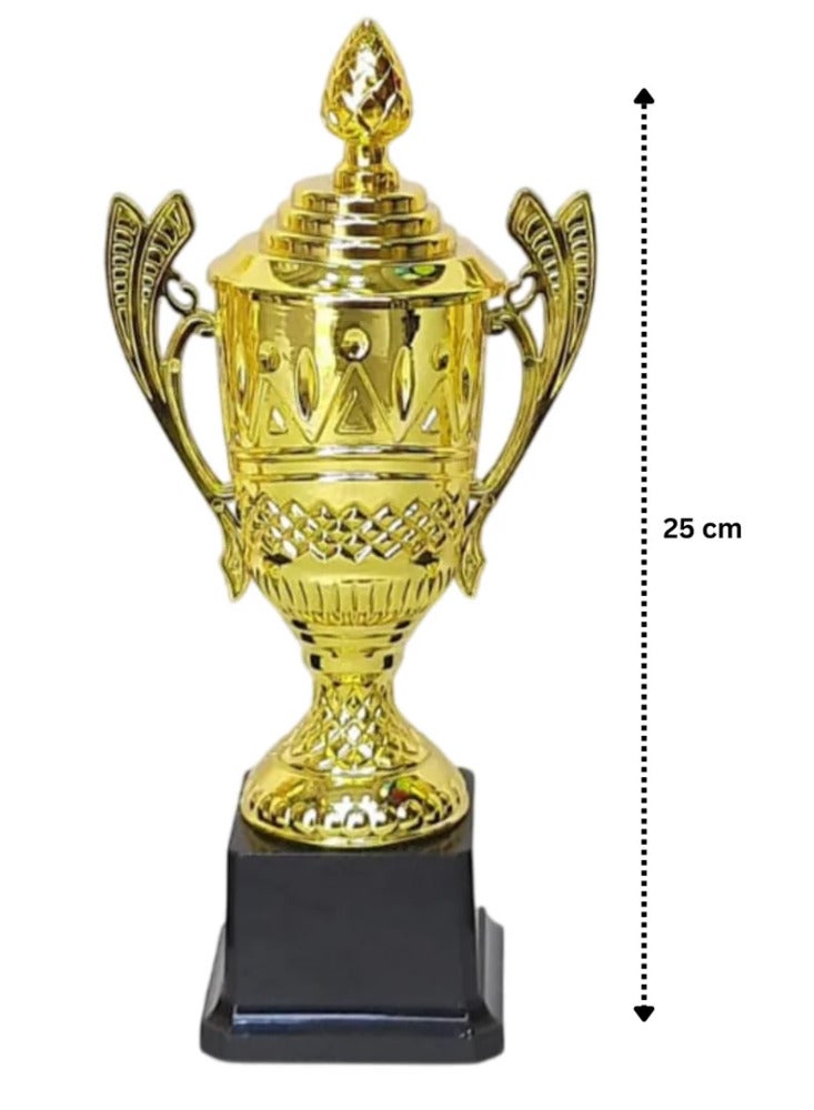 سبال مجموعة من ٣ كؤوس ذهبية - ٢٨/٢٥/٢٣ سم | جوائز مميزة للمسابقات والإنجازات - Image 3