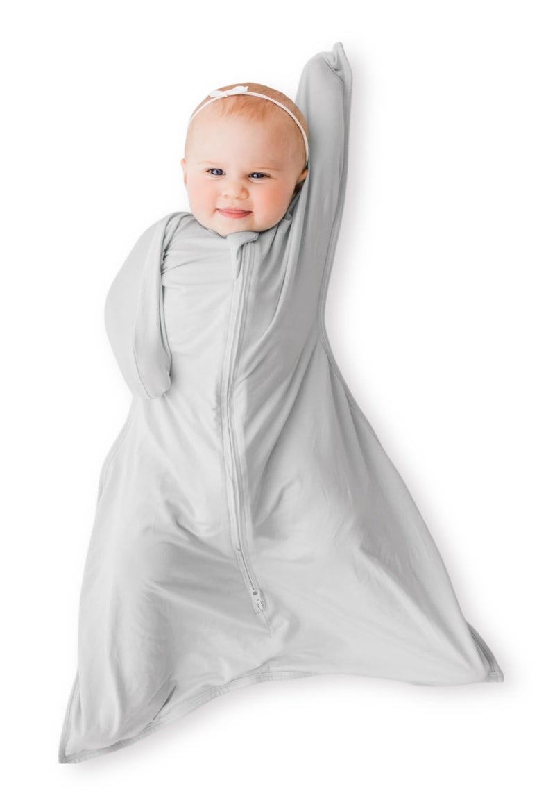 bebon Transition Swaddle - Baby Wearable Blanket - Cozy Sleep Sack  Wrap with 2-Way Zipper - 95% Bamboo Viscose  5% Spandex (Dreammint  Medium 6-12 Month) - Image 5