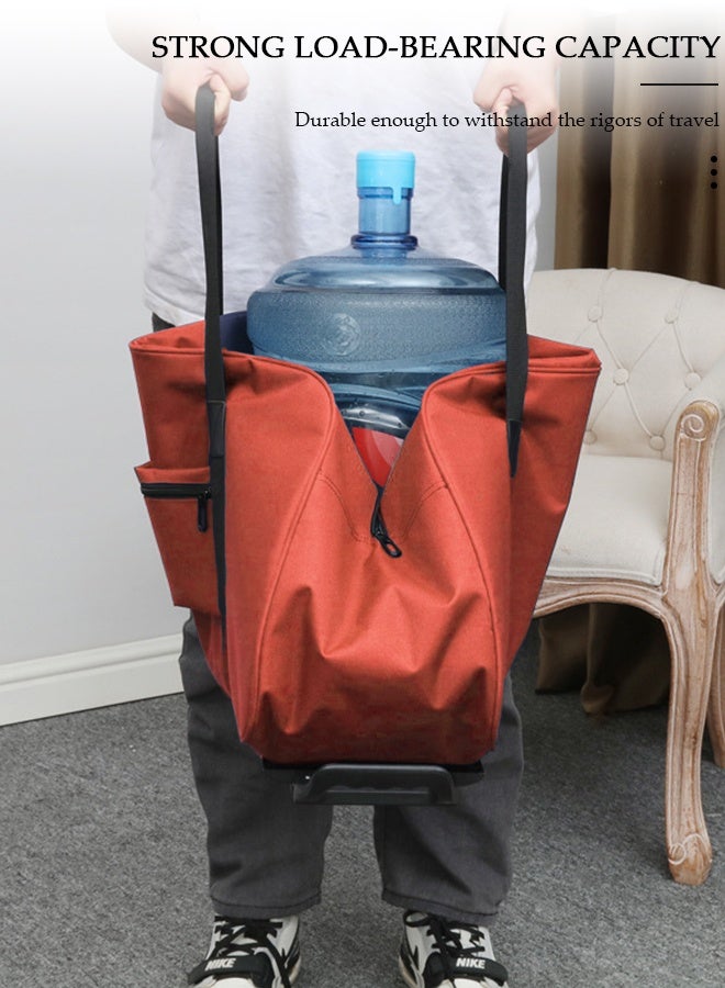 DUNISO Foldable Rolling Duffle Bag with 2 Wheels,Carry On Luggage with Handle,Light Weight Travel Duffel bag with Large Loading Capacity,Expandable Weekend Travel Bag for Women and Men Travel Camping Sports - Image 5
