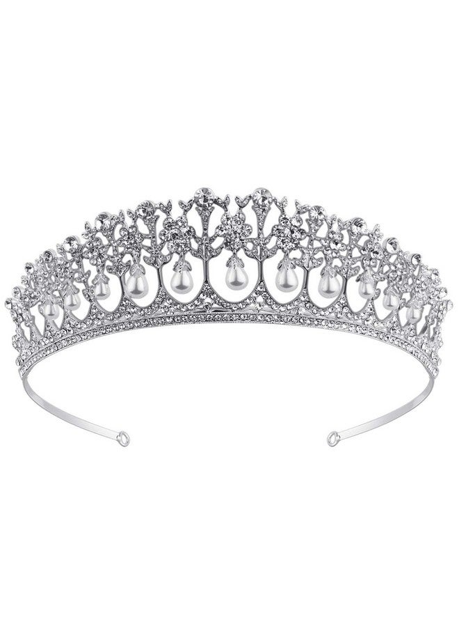 Vijiv Royal Crystal Tiara Wedding Crown Headband Princess Headpieces Bridal Hair Accessories Party Supplies Silver - Image 3