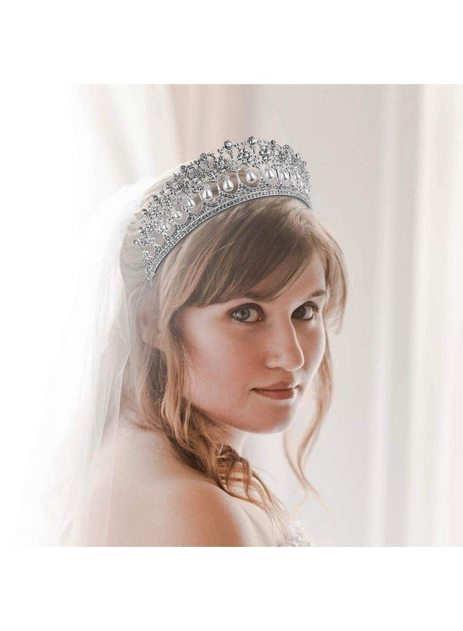 Vijiv Royal Crystal Tiara Wedding Crown Headband Princess Headpieces Bridal Hair Accessories Party Supplies Silver - Image 5