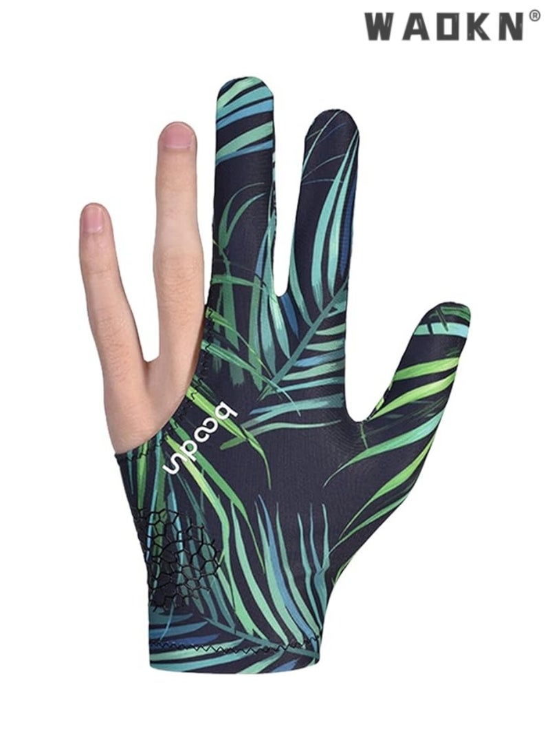 دبليو أيه أو كي أن 3 أصابع قفازات السنوكر ، مرنة قفازات البلياردو ، ودائم مزدوجة مخيط ، غير زلق تنفس قفازات البلياردو ، ودائم قفازات السنوكر رياضي للرجال والنساء حجم البوب - Image 2