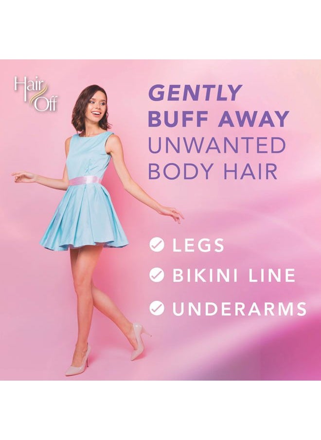 Hair off - Hair Remover Mitten - All-Natural, Painless & Chemical Free - Full Body Hair Removal - Slows & Lessens Regrowth - Exfoliates Skin (3 Mittens Per Box) - Image 1