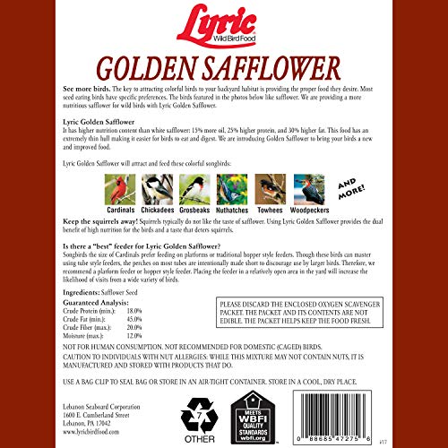 Lyric 26-47275 Lyric Safflower Seed for Wild Birds - Image 2