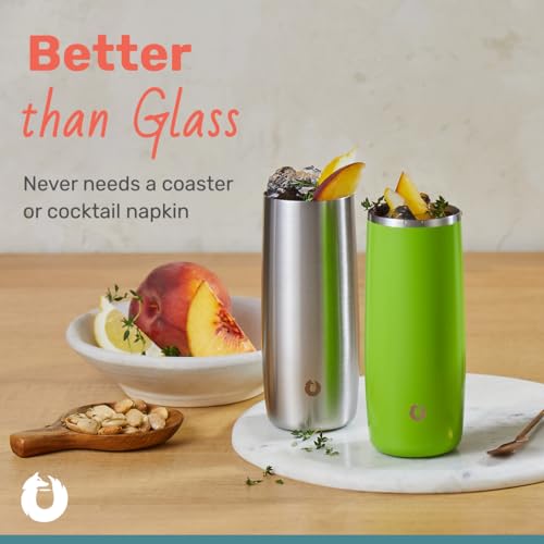 SNOWFOX Premium Vacuum Insulated Stainless Steel Cocktail Glass / Drink Tumbler, Set of 2, Drinks Stay Icy Cold, Thermal Highball Glasses, Elegant Home Entertaining, Classic Barware, 14.5 oz - Image 4