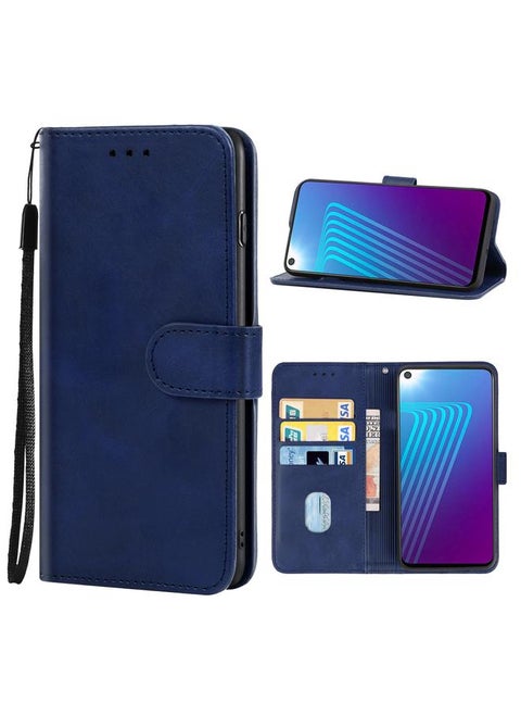 For Infinix Note 7 Lite Leather Phone Case(Blue)