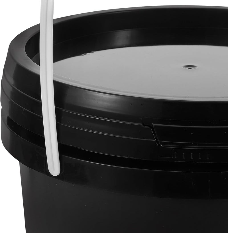 MAGICLULU Plastic Paint Storage Bucket with Lid and Handle, 4l Round Sealed Food-Grade Pp Container for Paint, Coatings, and Chemical Storage, Black - Image 3