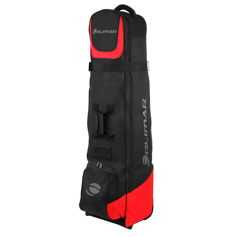 Orlimar 6.0 Deluxe Golf Travel Bag with Wheels - Black/Red - Image 1