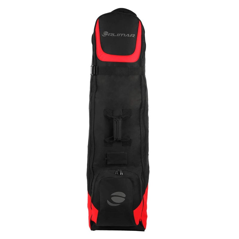 Orlimar 6.0 Deluxe Golf Travel Bag with Wheels - Black/Red - Image 2