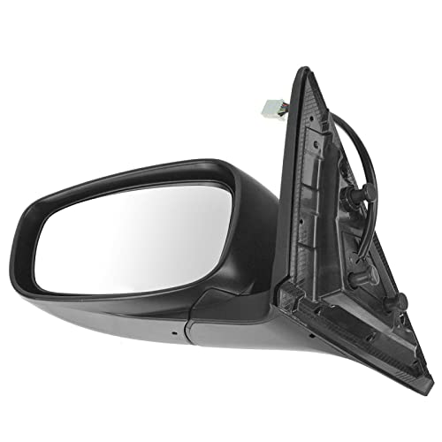 TRQ Driver Side Mirror Assembly Electric Adjustment Heated Memory Black Compatible with 2008-2013 INFINITI G37 2014-2015 Q60 IN1320114 - Image 1