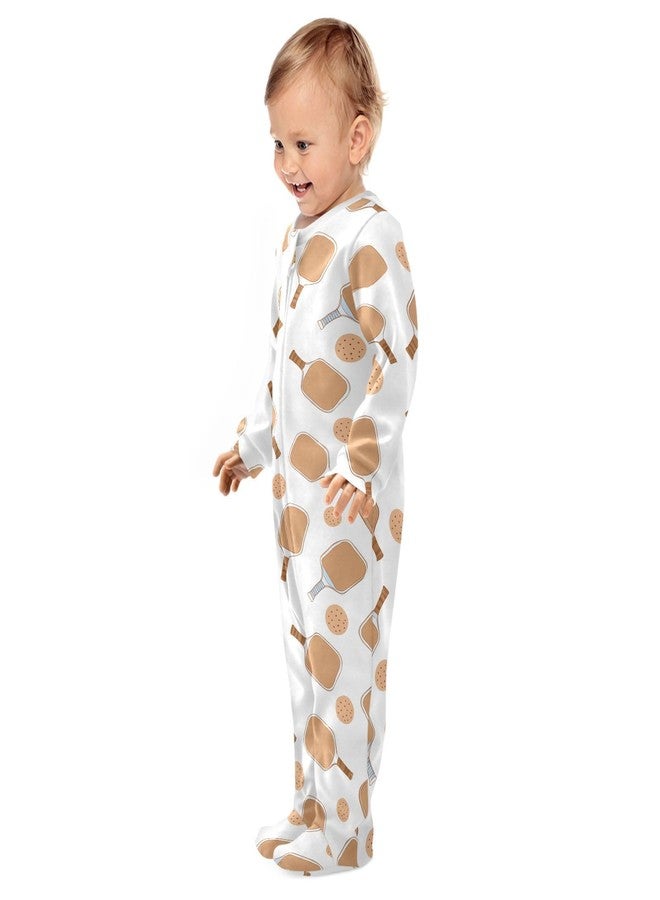 Dussdil Summer Sport Ball Pickleball Baby One-Piece Footies Newborn Rompers Pajamas Cotton Footed Pjs for Sleep Play Boys Girls 6M - Image 4