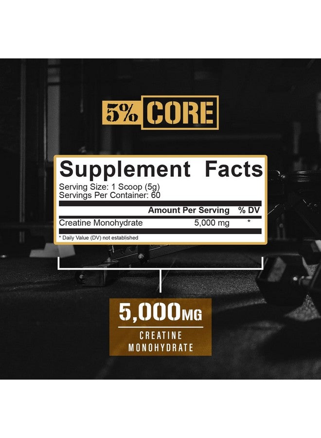 5% Nutrition Core Creatine | Micronized Creatine Monohydrate Powder | 5G, 5000mg, 60 Servings (Unflavored) - Image 3