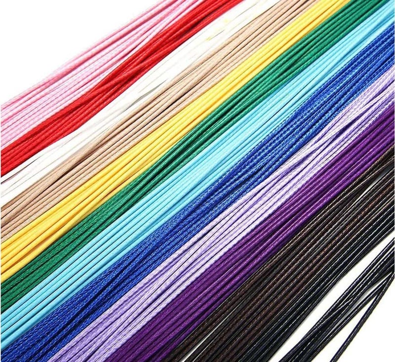 DIY Crafts 15 Pcs Total Qty, Multi Colour, Waxed Necklace Cord Bulk for Jewelry Making,Necklace Rope String with Clasp for DIY Bracelet (15 Pcs Total Qty, Multi Colour) - Image 2