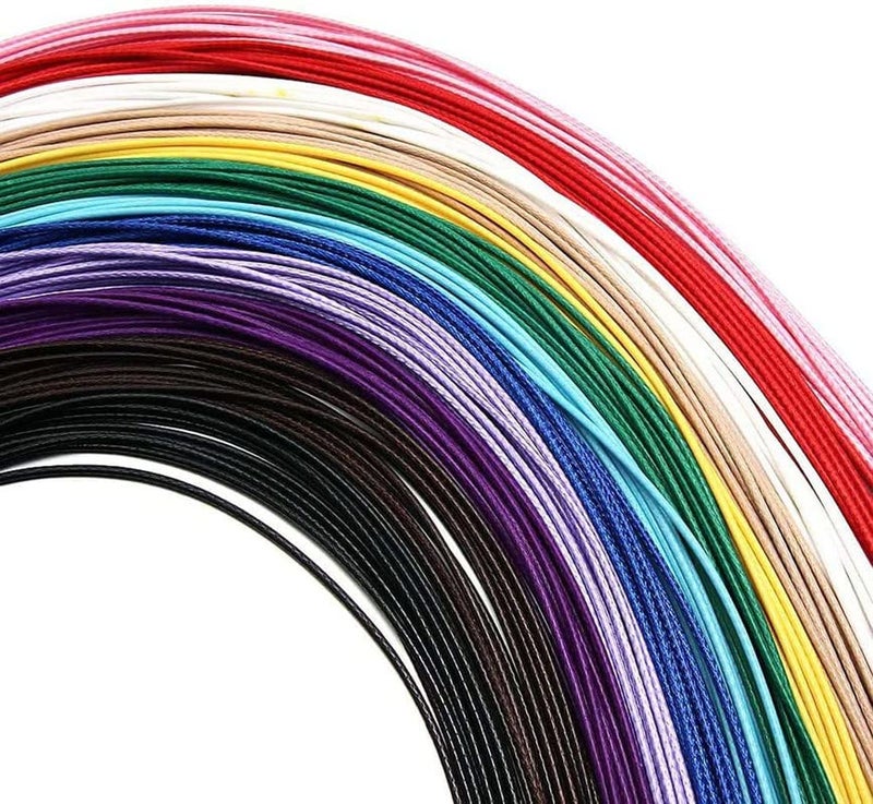 DIY Crafts 15 Pcs Total Qty, Multi Colour, Waxed Necklace Cord Bulk for Jewelry Making,Necklace Rope String with Clasp for DIY Bracelet (15 Pcs Total Qty, Multi Colour) - Image 3
