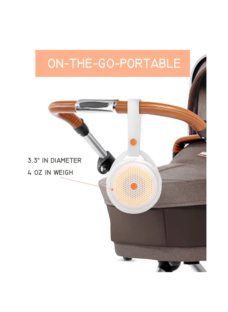 SOLARAE Portable White Noise Machine Baby, Sound Machine Baby with Nursery Night Light, 12 Soothing Sounds and USB Rechargeable Travel Baby, Child Lock, Baby Sound Machine for Adults Baby Sleeping - Image 3