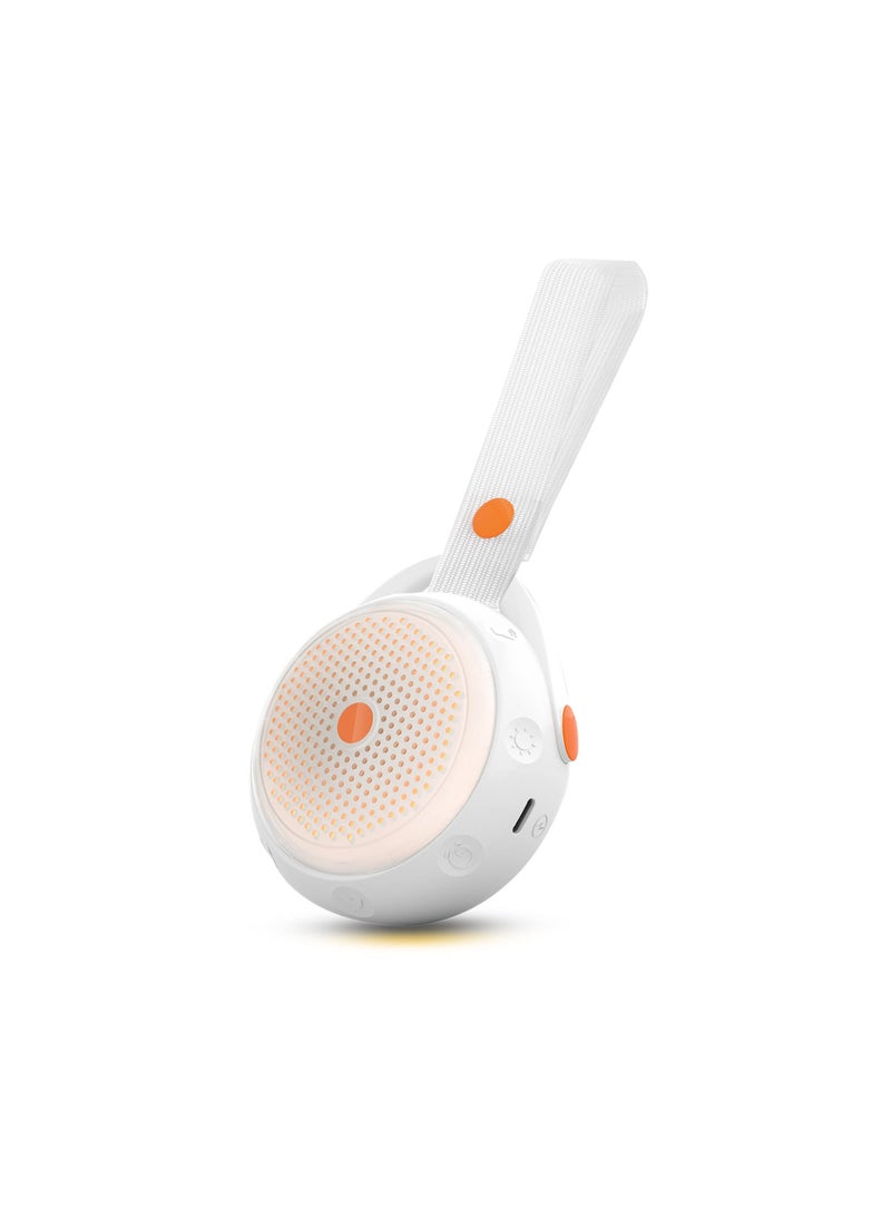 SOLARAE Portable White Noise Machine Baby, Sound Machine Baby with Nursery Night Light, 12 Soothing Sounds and USB Rechargeable Travel Baby, Child Lock, Baby Sound Machine for Adults Baby Sleeping - Image 1