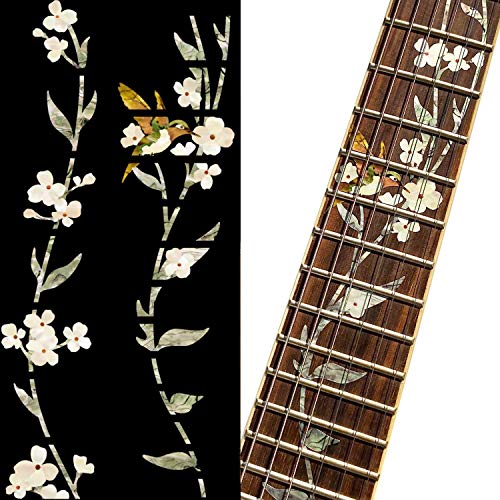 Inlaystickers Inlay Sticker Fret Markers for Guitars - Tree of Life w/Hummingbird, FT-055TL-HM - Image 1