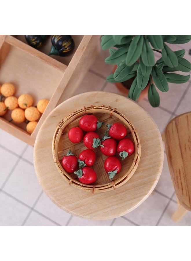 Miniature Clay Fruit Models 1:12 Scale Dollhouse DIY Decorations Toys Collectible Mini Food Models Realistic Miniature Crafts-Color:A Red For Apple.  - Image 3