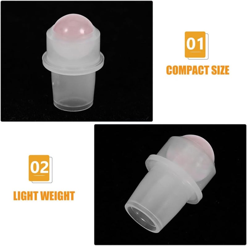 9pcs Small Rollers for Essential Oil Bottles 10ml Replacement Roller Balls with Natural Rose Quartz Heads for Roll on Bottles Suitable for Perfume and Aromatherapy Use - Image 3