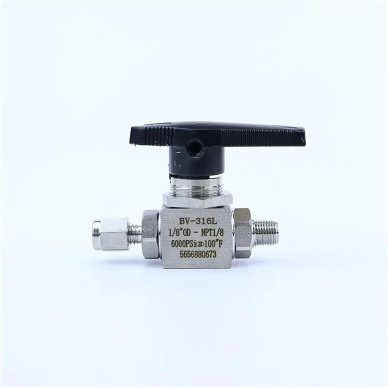 صمام كرة من الفولاذ المقاوم للصدأ 316، وصلة تي مستقيمة ضغطية، مقاس 3/8 بوصة (9.53 ملم)، 3 طرق - Image 3