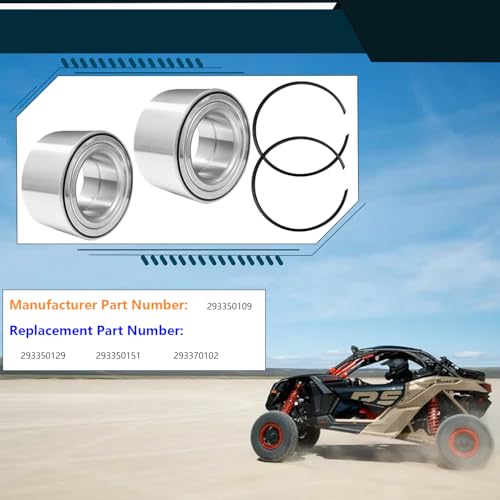 BIGLKNM Front/Rear Wheel Bearing Kit Compatible with Can-Am Maverick X3 Max Turbo R 2019-2023 OEM# 293350151 293350109 293350129-2 Pack - Image 5