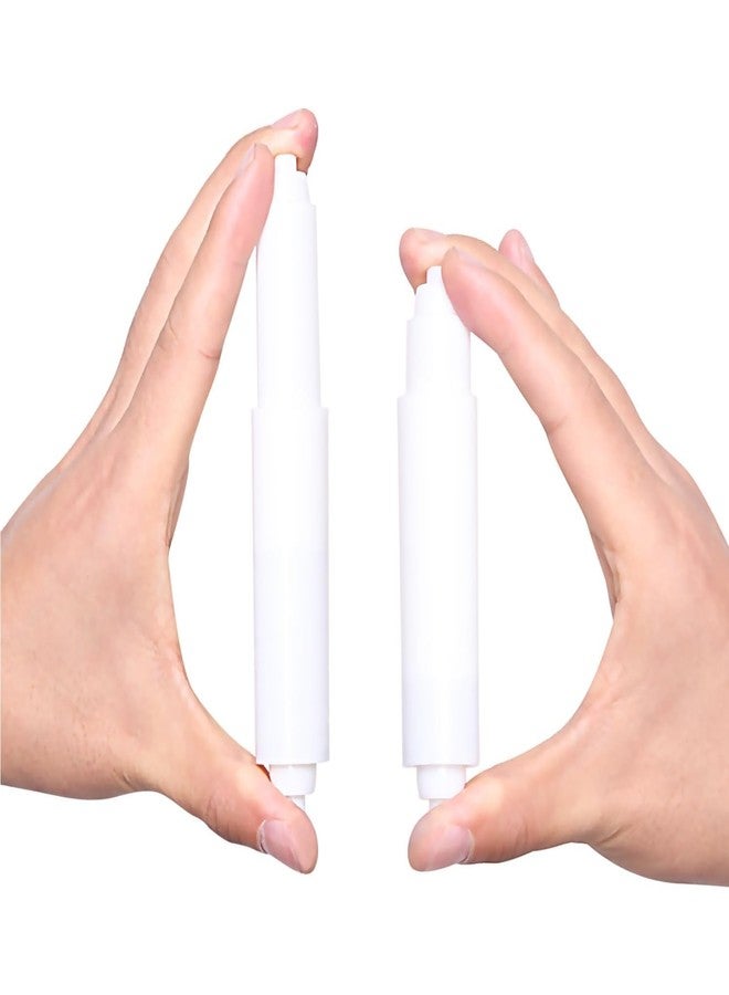 MEETOOT 6PCS 6.1Inch/15.5CM Plastic Spring Loaded Toilet Roll Holder Replacement Toilet Roll Holder Spring Loaded Replacement Lever White Roll Spindle Suitable for Simple Paper Roll Replacement - Image 4