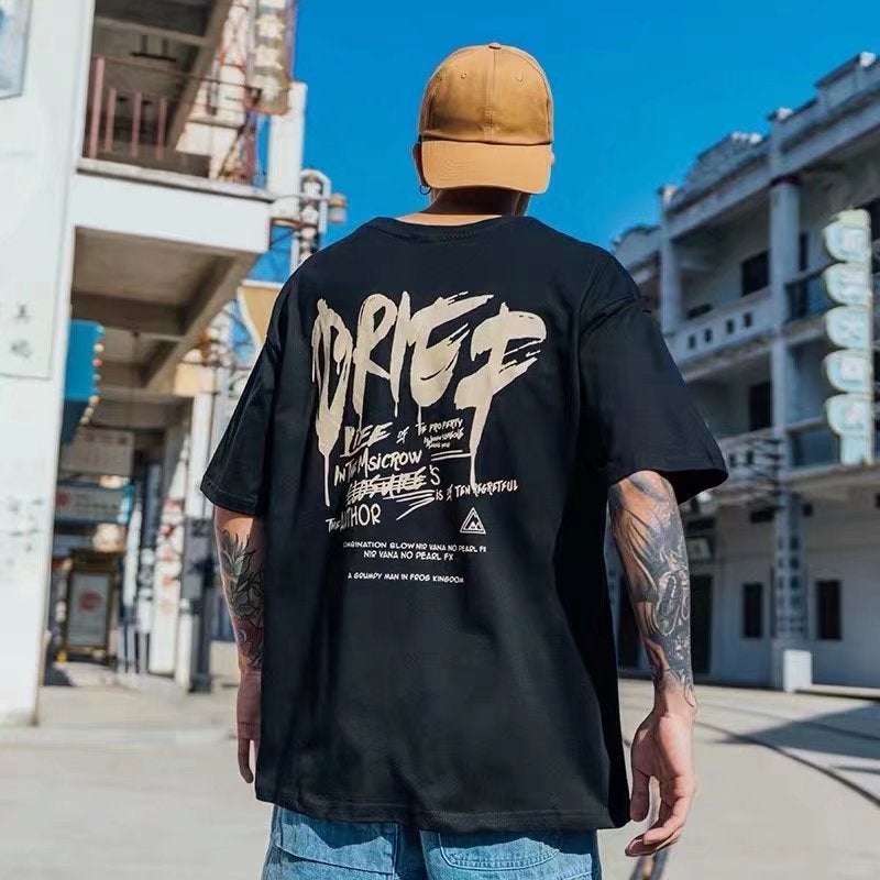 2022 Printed Short-Sleeved T-Shirt Men'S Loose Fashion Brand Hip Hop Half-Sleeved Shirt Korean Style Ins All-Match Half-Sleeve - Image 3