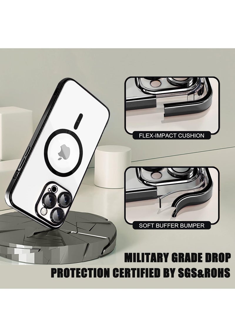 BORTONY iPhone 12 Pro Max Case Cover Magnetic Support Wireless Charging Full-Body Protective Cover with Camera Lens Protection Cover For iPhone 12 Pro Max - Image 5