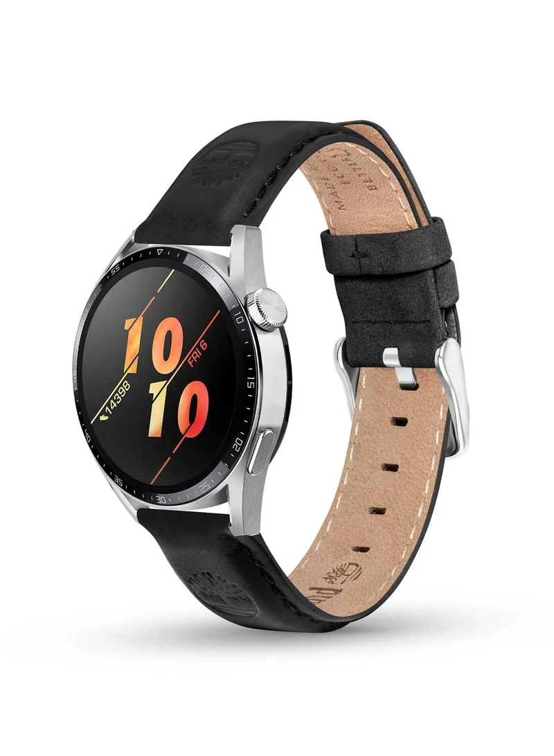 Timberland Timberland Lacandon Black Leather Universal Watch Strap 22Mm