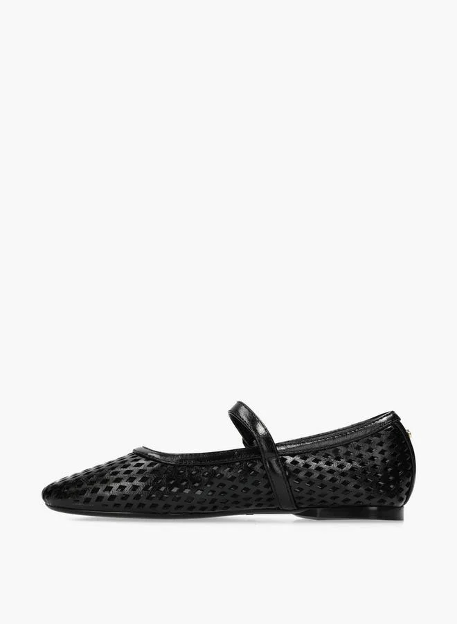 MEXX BLACK Women Tamarine Lemon Laser Cut Mary Jane Shoes for Women | Best Price UAE