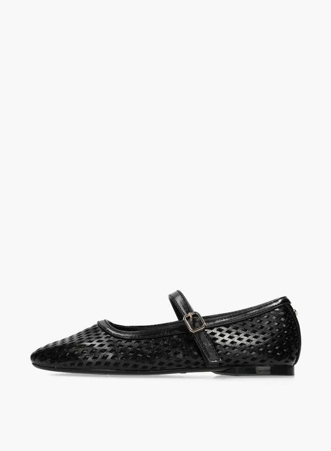 MEXX BLACK Women Tamarine Lemon Laser Cut Mary Jane Shoes for Women | Best Price UAE
