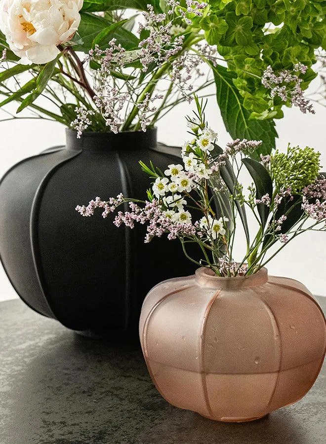 KNOT HOME Valeria Storms Bundle Modern Matte Pumpkin Vases Set Knot Home Designer Accessory for Bedroom Living Dining Room Office Area Décor