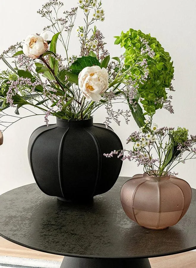 KNOT HOME Valeria Storms Bundle Modern Matte Pumpkin Vases Set Knot Home Designer Accessory for Bedroom Living Dining Room Office Area Décor