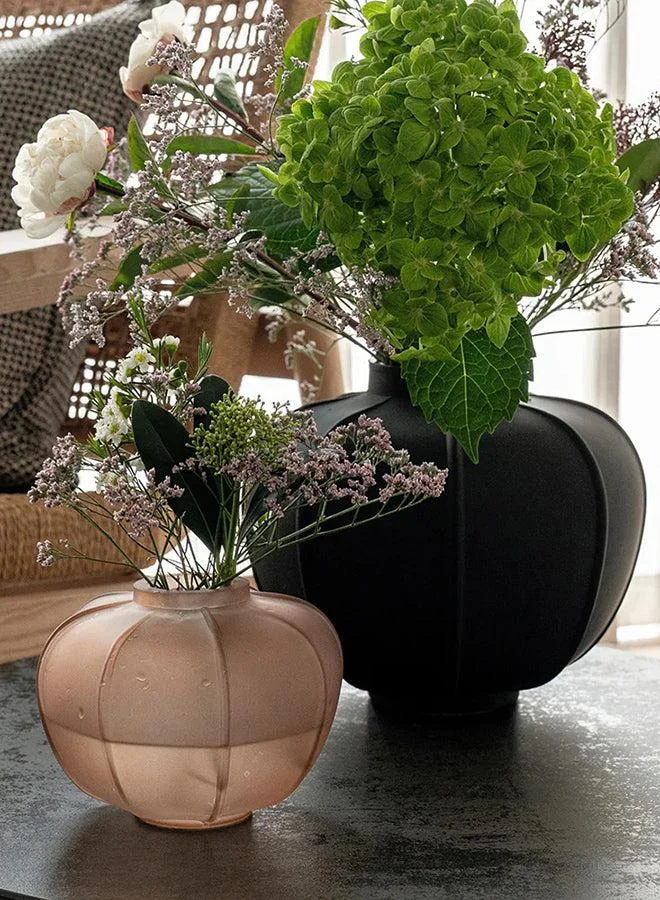 KNOT HOME Valeria Storms Bundle Modern Matte Pumpkin Vases Set Knot Home Designer Accessory for Bedroom Living Dining Room Office Area Décor